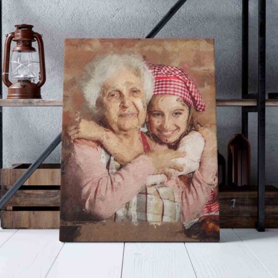 obraz-babcia-z-wnuczką